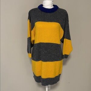 Vintage 80s 90s Susann D striped long sweater size medium